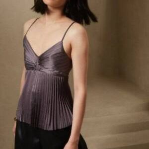 Brand New with Tag BANANA REPUBLIC DUSTY AMETHYST PLEATED CROSS BACK CAMI